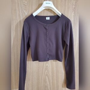 Sunday Best Aritzia Dark Brown Cardigan Small
